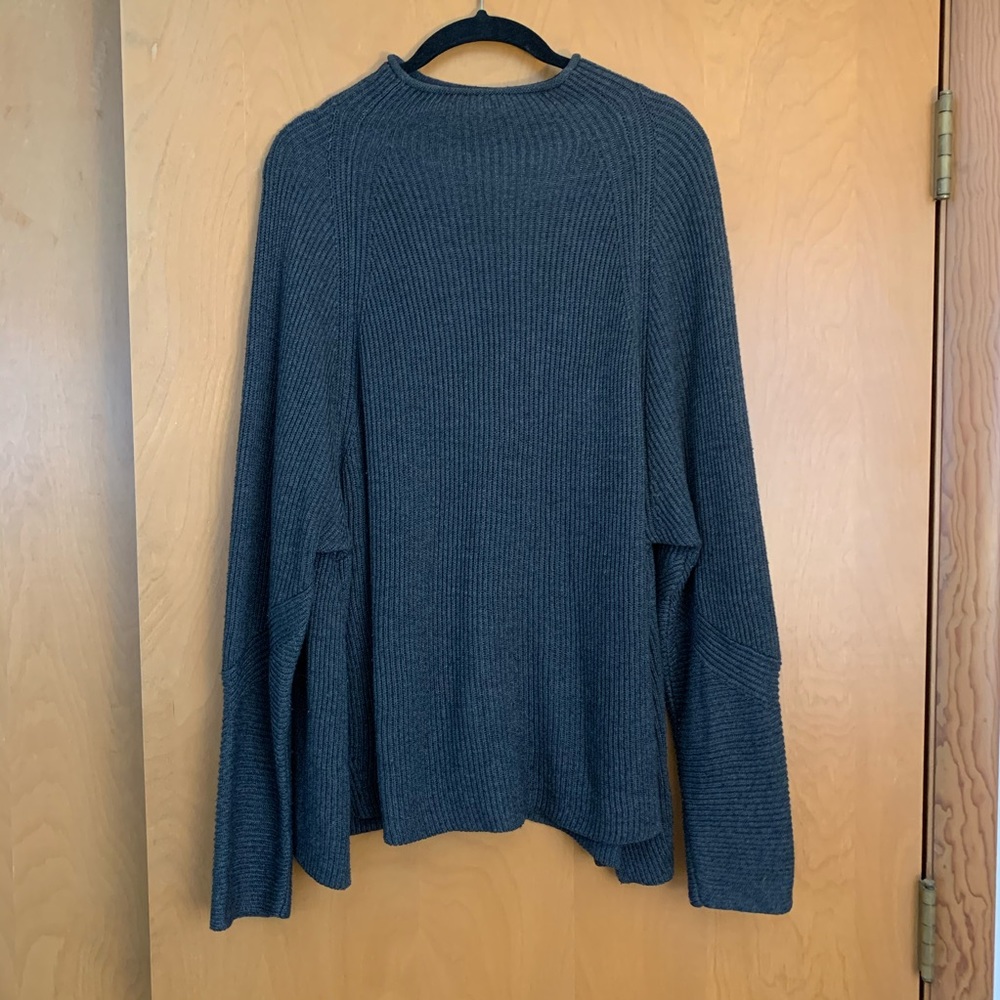 Grey sweater with mock neck